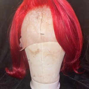 Red 14” Brazilian bodywave lace front Wig
